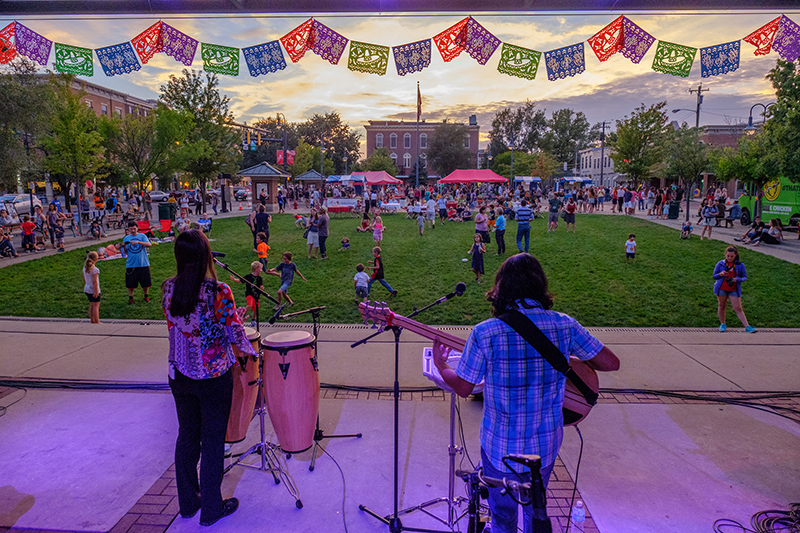 looking out at the crowd on the lawn unidiversity 2016