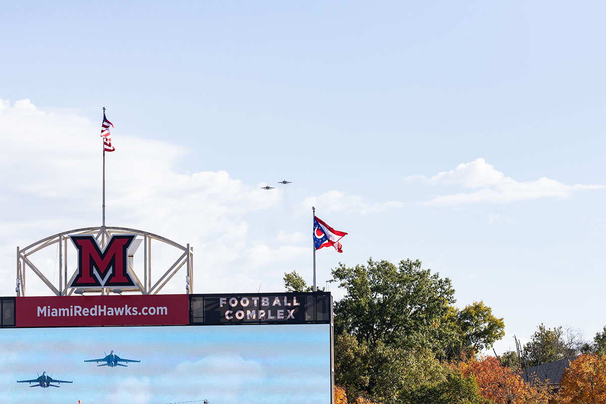 Planes fly over Yager Stadium