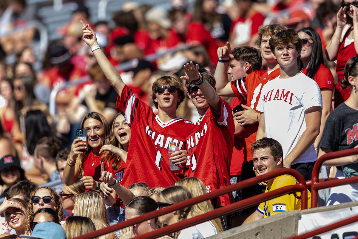 Miami football fans at Yager Stadium