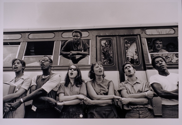 A Black activist calls on the telephone during Freedom Summer of 1964