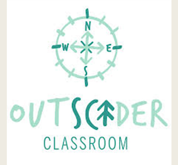 The OutSCIder Classroom logo that Anderson's wife, Mary Ellen, came up with. She thought it was a clever way to let people know it was a show about science with the "SCI" in the middle.