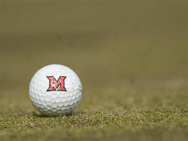 golf ball with a "Miami" M