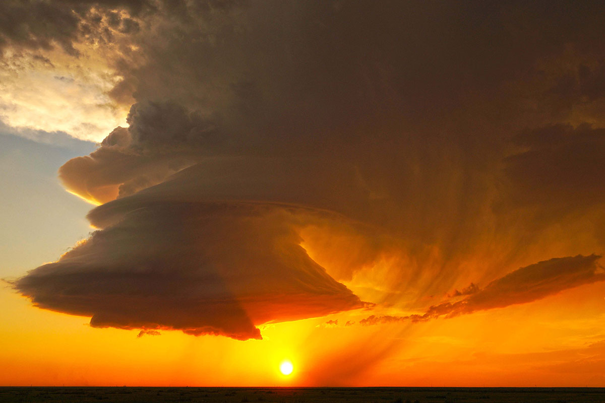 dramatic storm clouds in a Texas sky