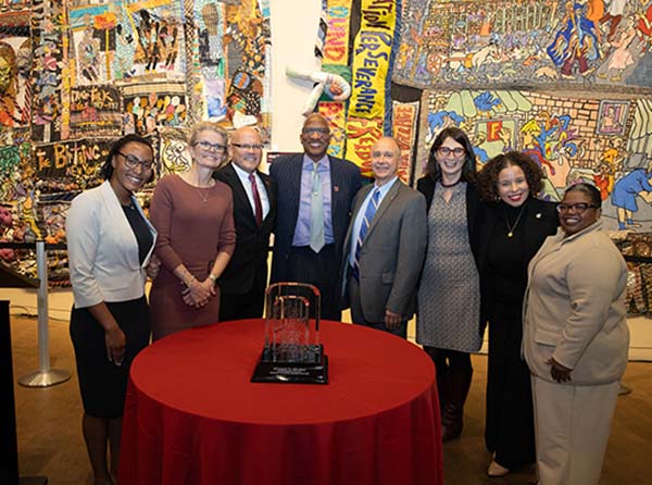 Wil Haygood poses in the center during the freedom summer of 64 awards ceremony