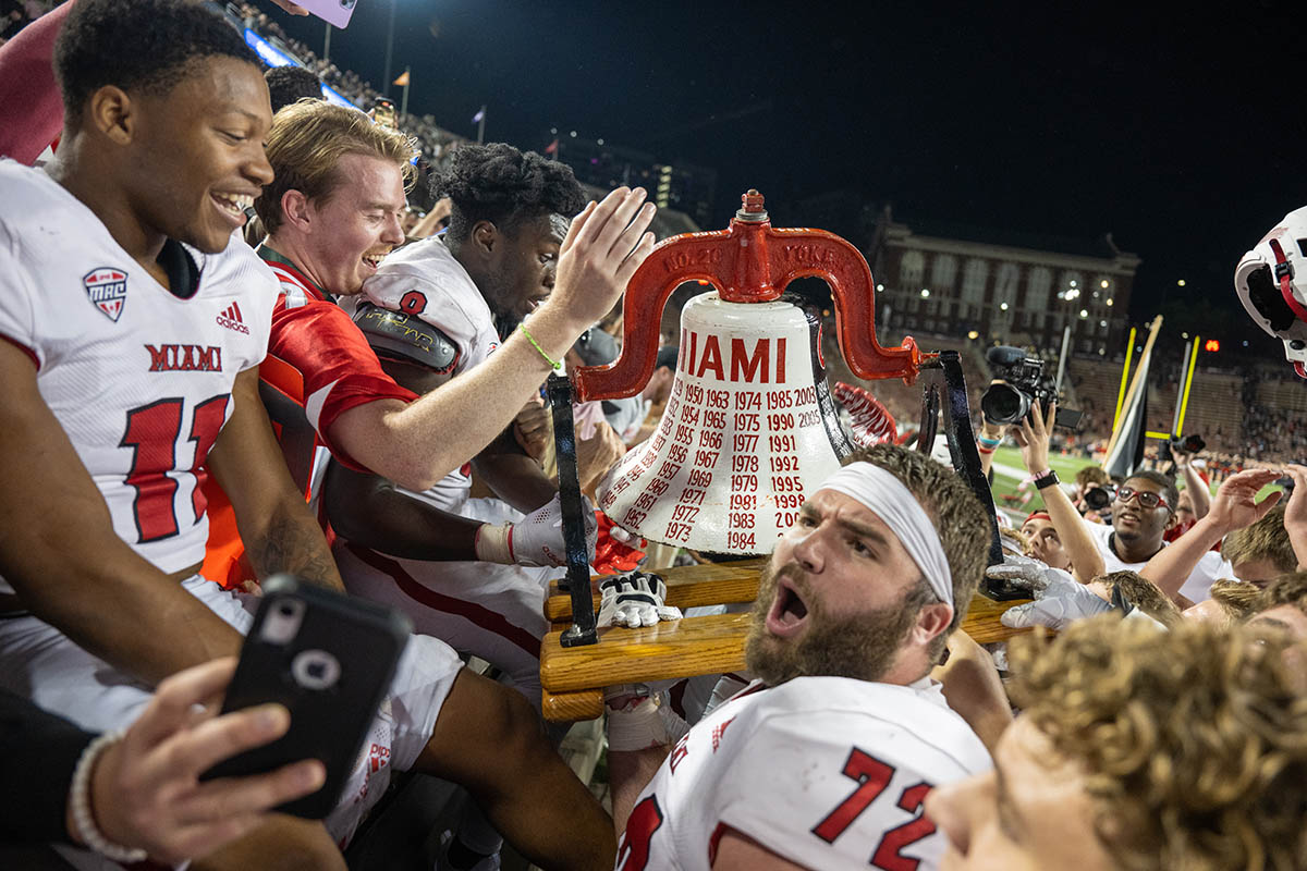 Miami celebrates the Victory Bell 