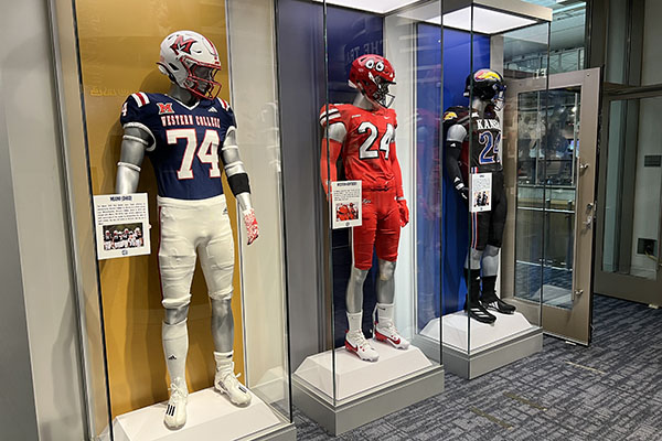 The Western College football uniform worn by the Miami University football team for Homecoming 2024 are now on display in the College Football Hall of Fame in Atlanta.