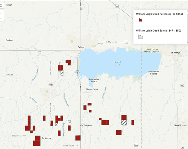 Map of Mercer County townships
