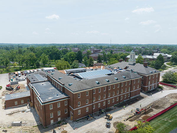 bachelor hall drone view