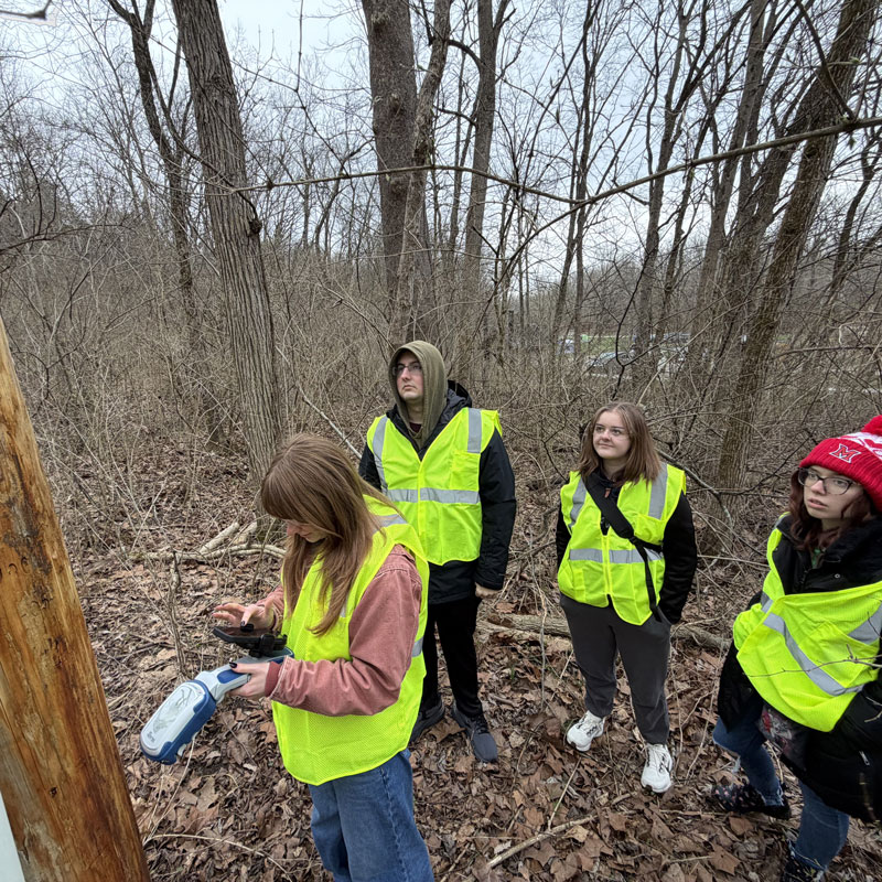 Abbitt’s students helped map utility right-of-way methods, which ranged from overhead-to-underground wire feasibility to finding poles that were in need of repair